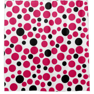 red black peas retro on white background shower curtain