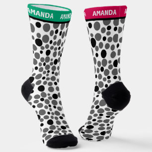 red black peas retro on white background socks