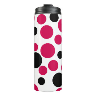 red black peas retro on white background thermal tumbler