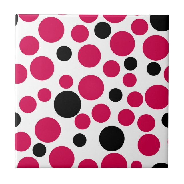 red black peas retro on white background tile (Front)