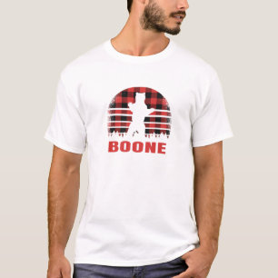Red Black Plaid Bear Mama Boone North Carolina NC T-Shirt