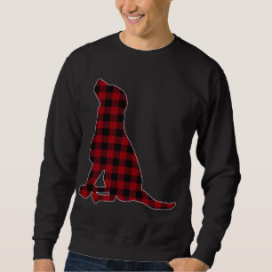 Red Black Plaid Black Lab Lover Matching Family Pa Sweatshirt