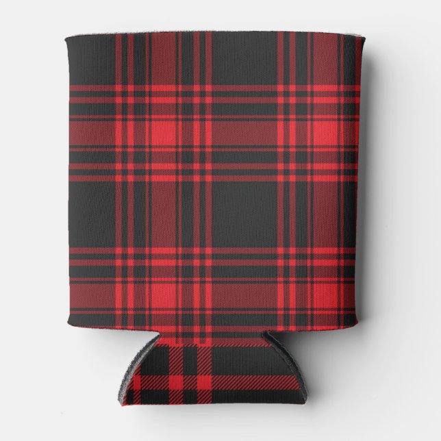 Red & Black Plaid Can Cooler (Front)