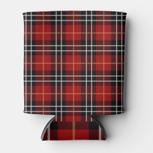 Red & Black Plaid Can Cooler (Front)