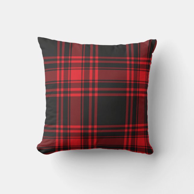 Red & Black Plaid Cushion (Front)