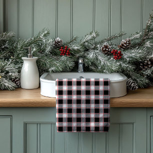 Red Black Plaid Towels Welcome Gift for New Home