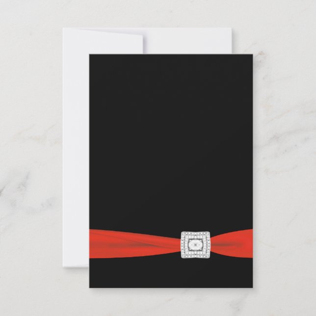 Red Black RSVP Card (Front)