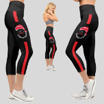 Red Black Santa Claus Christmas Holiday Party Capri Leggings<br><div class="desc">Red Black Santa Claus Christmas Holiday Party Capri Leggings.</div>