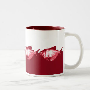 Red Black Skirt Tetras Two-Tone Coffee Mug