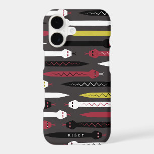 Red & Black Snake Pattern - Custom Name