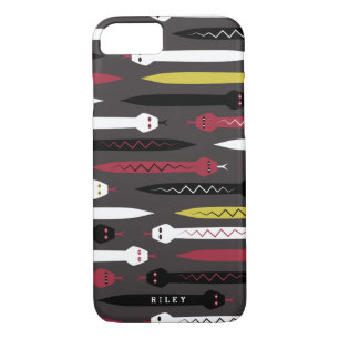 Red & Black Snake Pattern - Custom Name Case-Mate iPhone Case