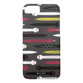Red & Black Snake Pattern - Custom Name Case-Mate iPhone Case