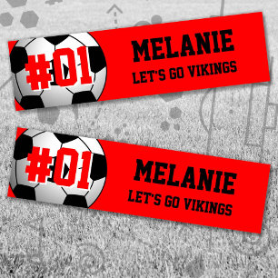 Red Black Soccer Team Bumper Sticker