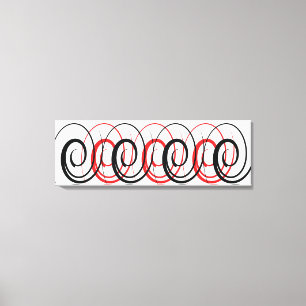 Red & Black Spiral Canvas Print
