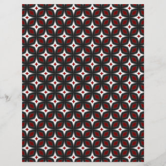 Red & Black Stargazer Scrapbook Craft Paper Pages