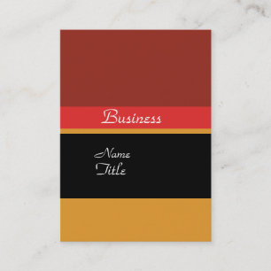 Red Black Stripes Custom Colours Trendy Personal Business Card