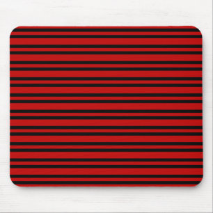 Red Black Stripes Pattern Mouse Pad