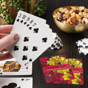 Red Black Thank You Word Cloud Playing Cards