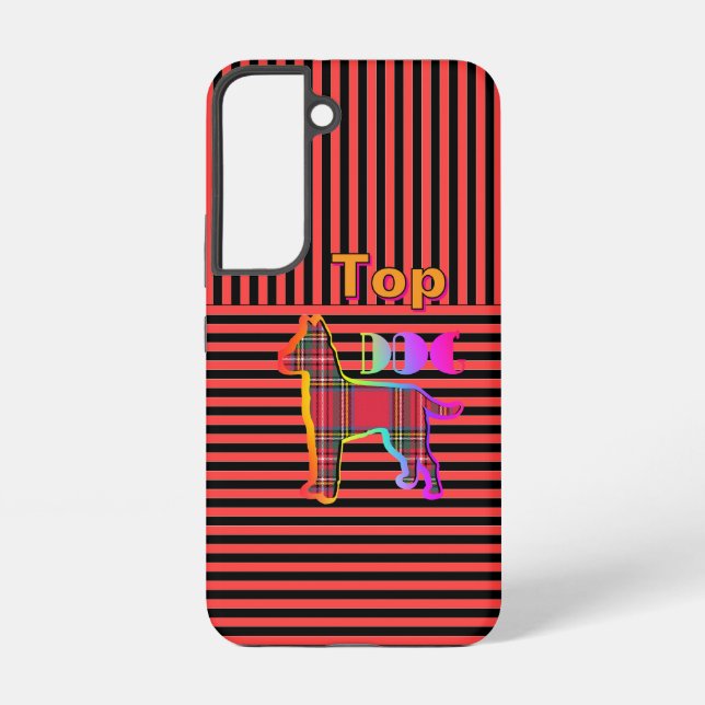 Red Black Top Dog   Samsung Galaxy S22 Case (Back)
