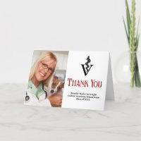 Red Black Veterinary School Graduation Photo