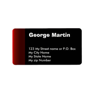 Red Black vintage Label