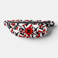 red black volleyball team colours monogrammed