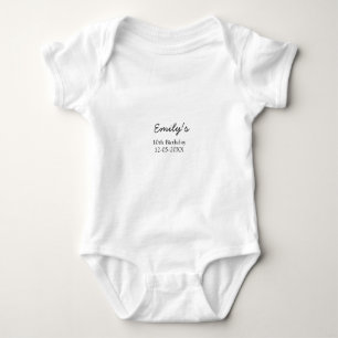 Red black watermelon birthday add name date text c baby bodysuit