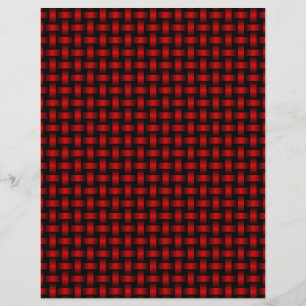 Red Black Weave Pattern Custom Letterhead