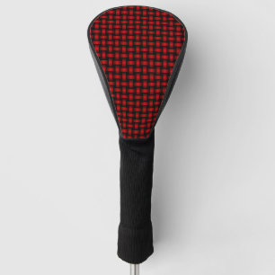 Red Black Weave Pattern Golf Head Cover