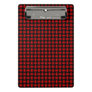 Red Black Weave Pattern Mini Clipboard
