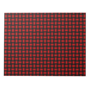 Red Black Weave Pattern Notepad