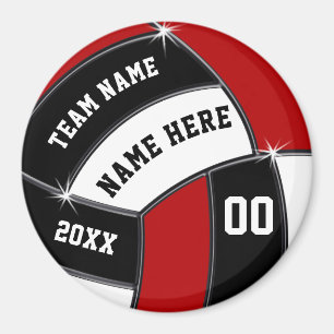 Red, Black, White, Cheap Volleyball Team Gifts Magnet