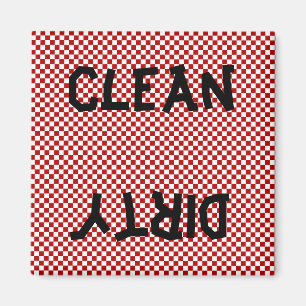 Red Black White Dishwasher Magnet