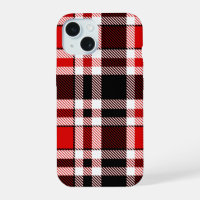 Red Black White Flannel Tartan Pattern Design