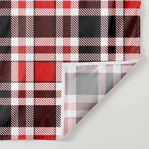 Red Black White Flannel Tartan Pattern Design Tapestry