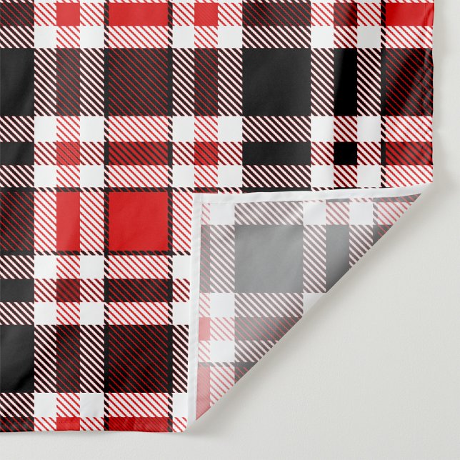 Red Black White Flannel Tartan Pattern Design  Tapestry (Creator Uploaded)