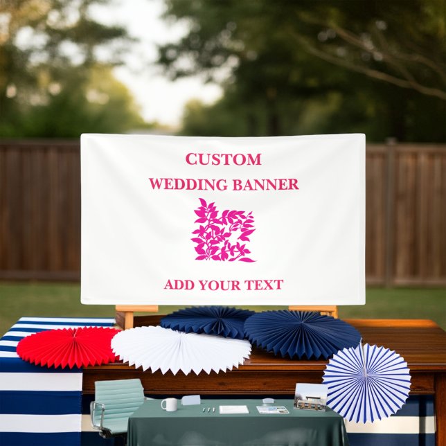 Red Black White Floral Banner | Elegant Party Back (Class of 2022 banners made bold with zazzlemade flair! #zazzlemade #graduatebanners

)