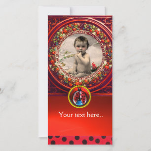 RED BLACK WHITE LADYBUG BABY SHOWER PHOTO TEMPLATE