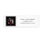 Red & Black White Roses Skeleton Couple Wedding