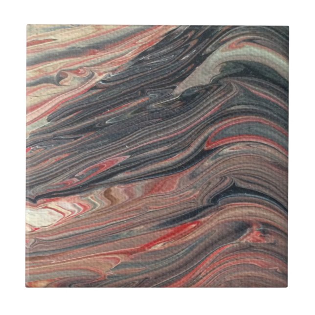 Red, Black, White Tile (Front)