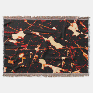 Red Black White Yellow Throw Blanket