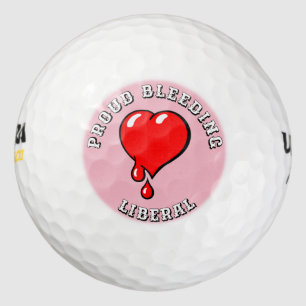 Red Bleeding Heart liberal Golf Balls
