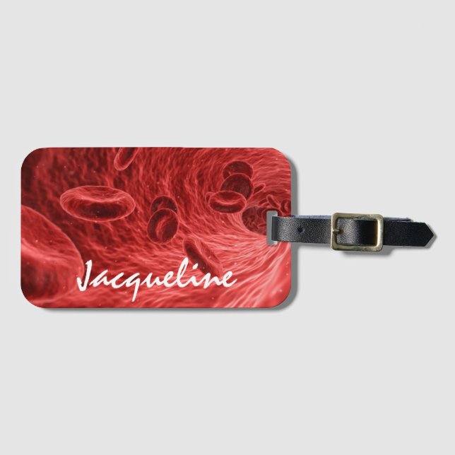 Red Blood Cells in Vein   Luggage Tag (Front Horizontal)