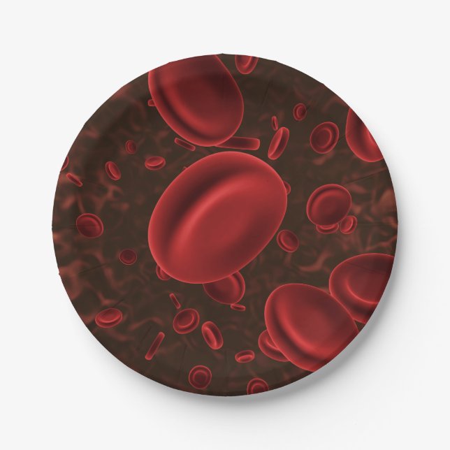 Red Blood Cells Paper Plate (Front)
