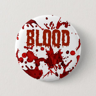 RED Blood Halloween Print 6 Cm Round Badge
