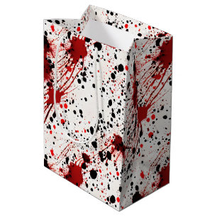Red Blood Splatter Pattern  Medium Gift Bag
