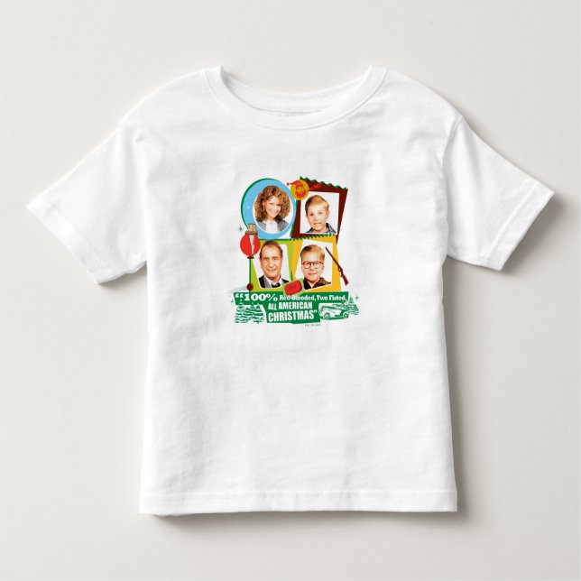 Red-Blooded, Two Fisted, All American Christmas Toddler T-Shirt (Front)