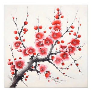 Red Blooming Flowers Photo Print