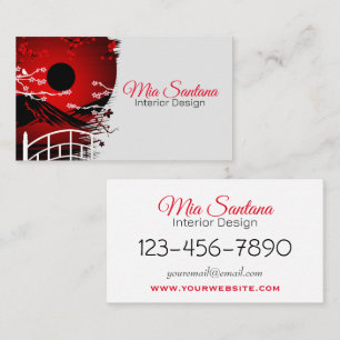 Red Blossom Business Card