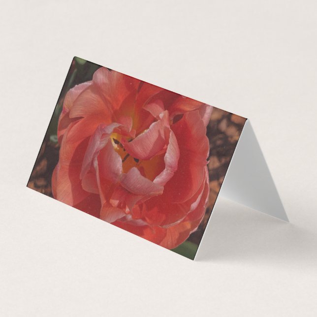 red blossom  business card (Front)